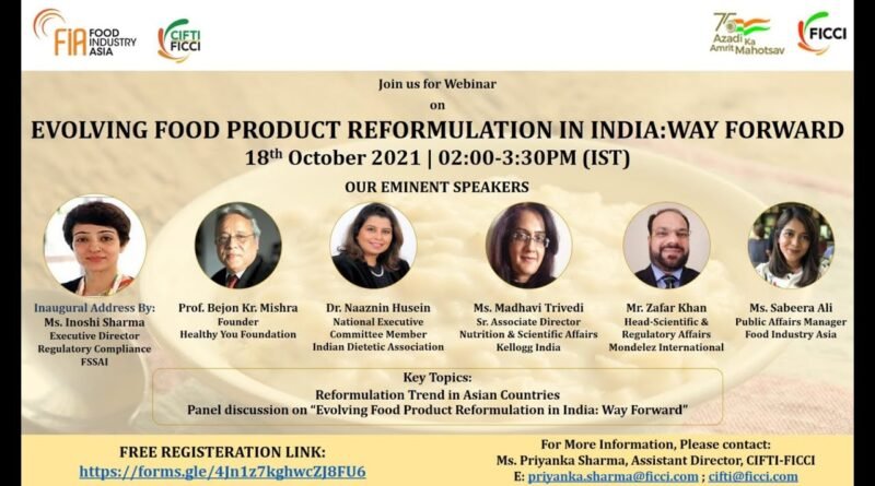 Evolving Food Product Reformulation in India: Way Forward